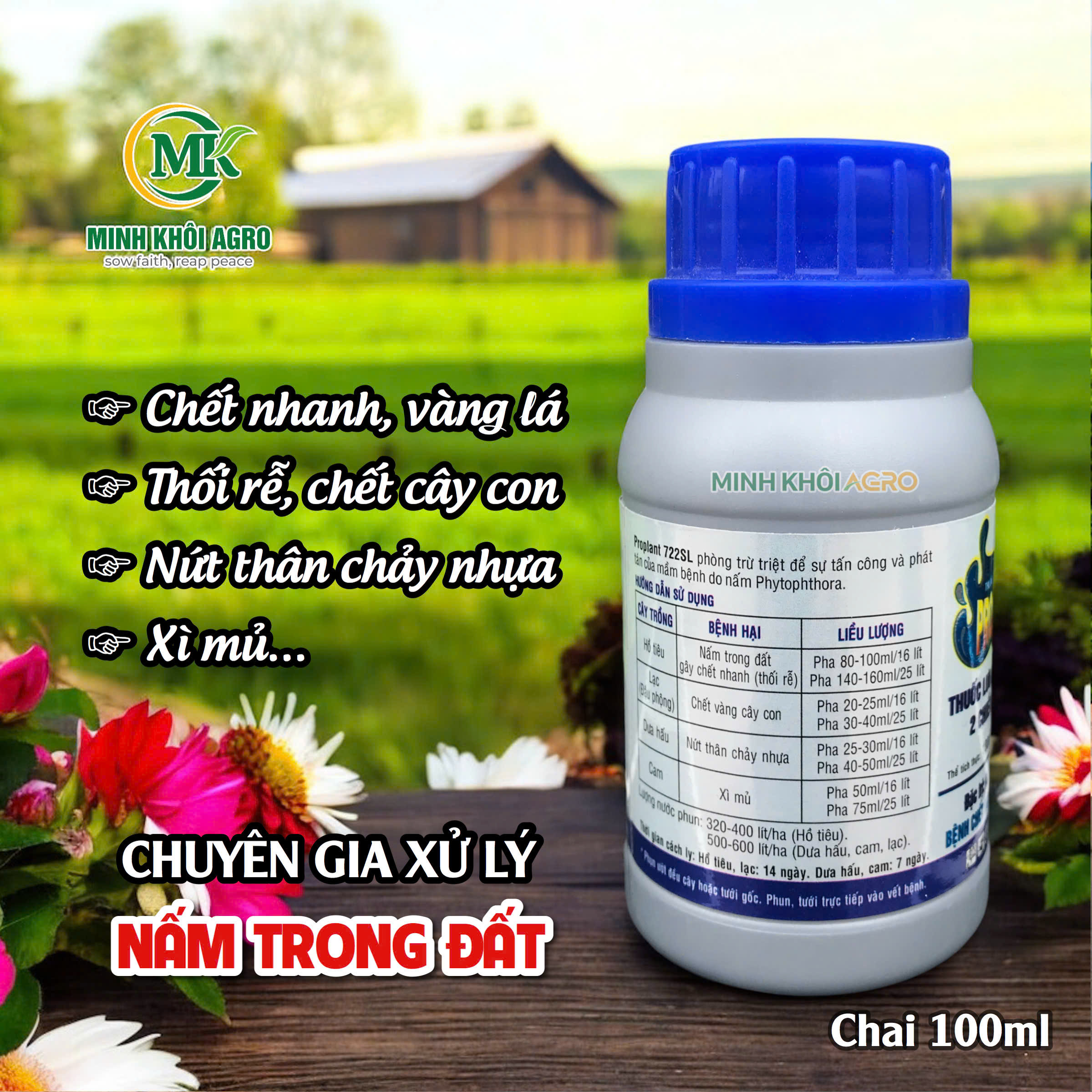 Thuốc trừ bệnh Proplant 722SL - Chai 100ml